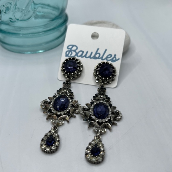 Baubles Earrings Blue Crystal  $12 or bundle 3 for $20 - Picture 4 of 8